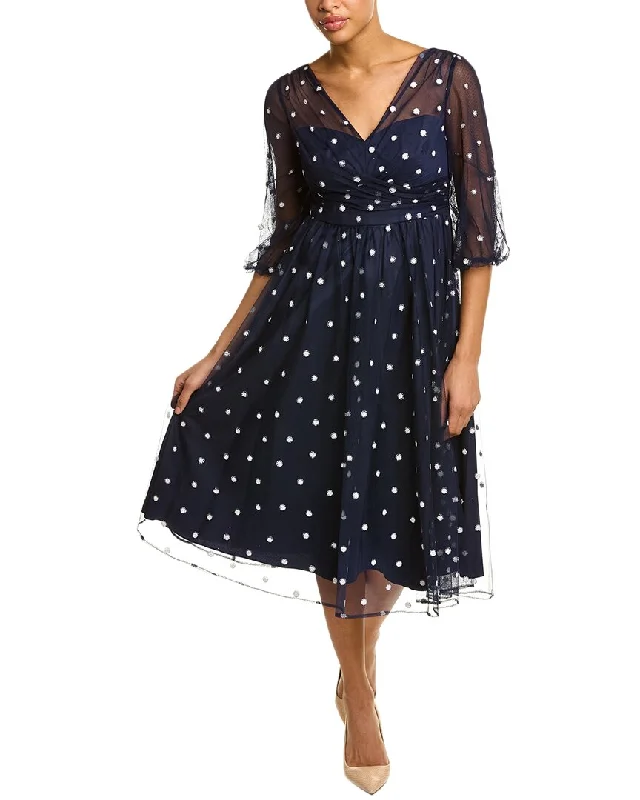  Women's Contemporary ClothingAdrianna Papell Polka Dot A-Line Dress Women's Contemporary Clothing