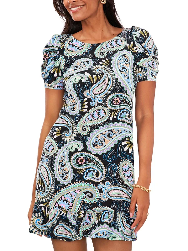  Sophisticated Women's FashionWomens Paisley Above Knee Shift Dress Sophisticated Women's Fashion