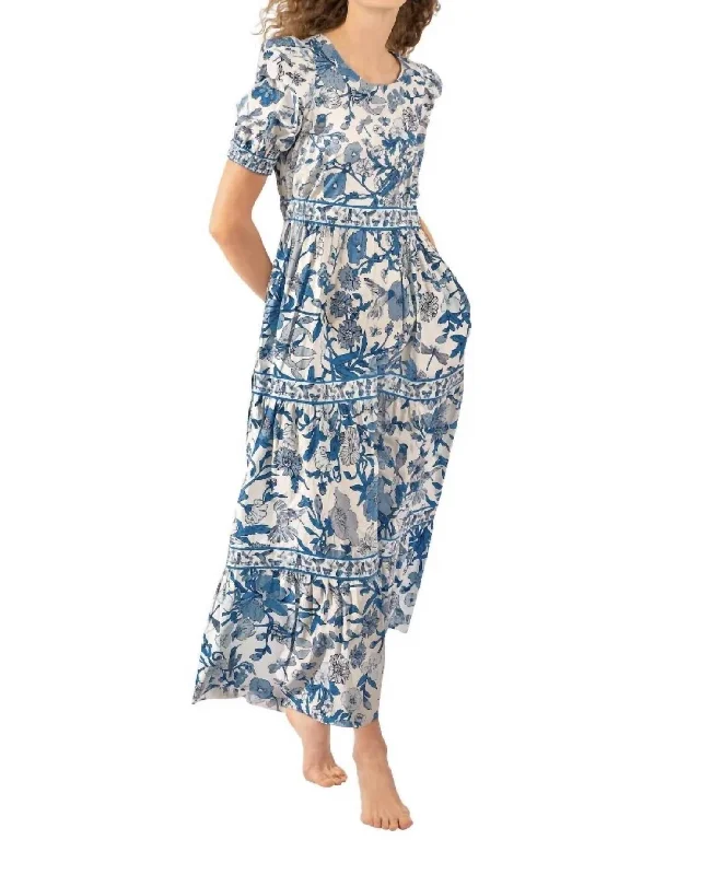  Women's Evening GarmentsFrolic in Blue Print Women's Evening Garments