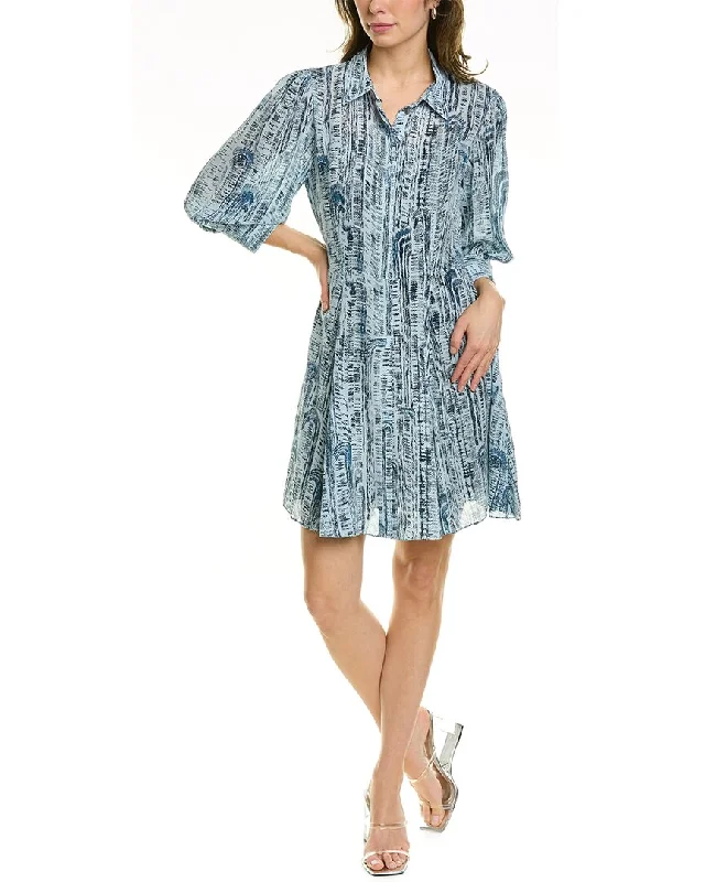  Women's Plus-Size ApparelTheory Mini Silk Shirtdress Women's Plus-Size Apparel