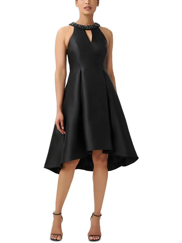  Chic Women's AttireMikado Womens Cocktail Midi Fit & Flare Dress Chic Women's Attire