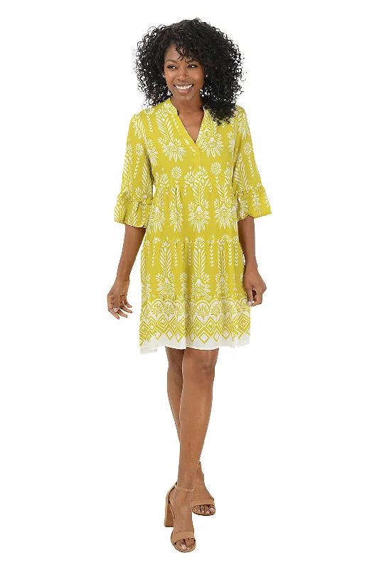  Timeless Women's OutfitSunflower Bell Sleeve Tiered Dress Timeless Women's Outfit