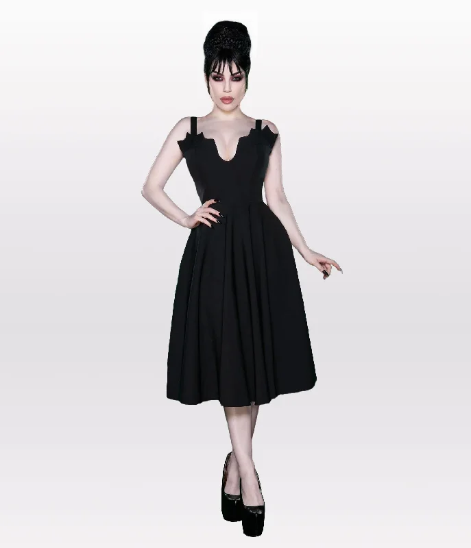  Women's Professional GarmentsWeasel Wear Black Queen of the Night Swing Dress Women's Professional Garments