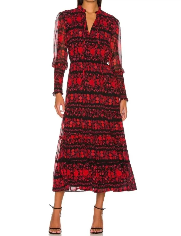  Weekend SaleIt’S A Moment Dress In Red And Black Weekend Sale