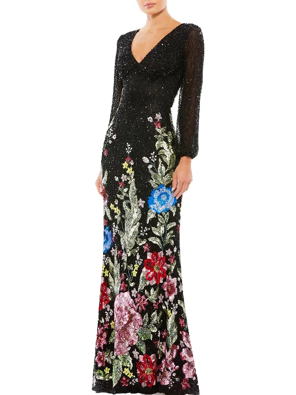  Women's Plus-Size ClothesWomens Beaded Maxi Evening Dress Women's Plus-Size Clothes