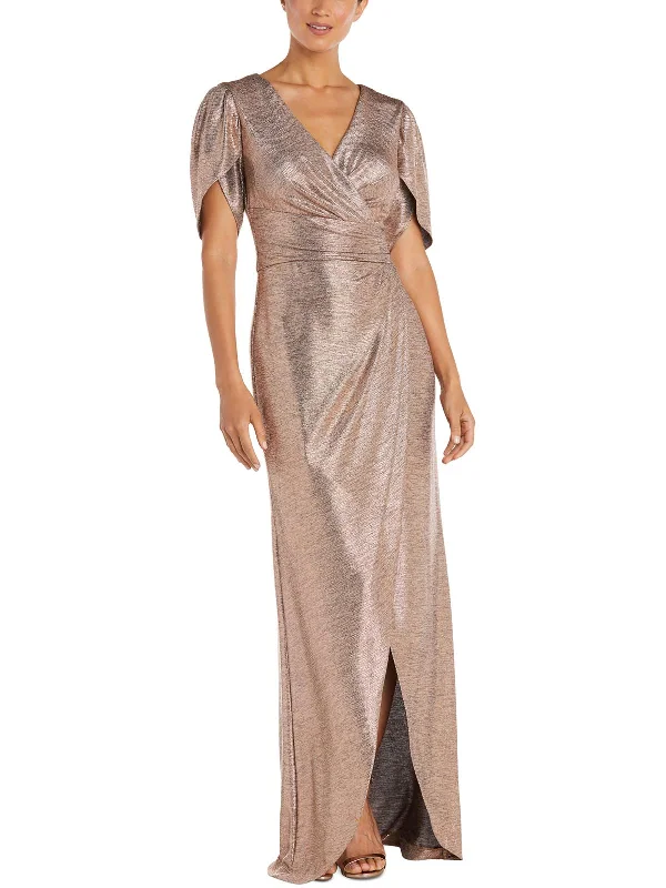  Sale On ClothingPlus Womens Metallic Long Evening Dress Sale On Clothing