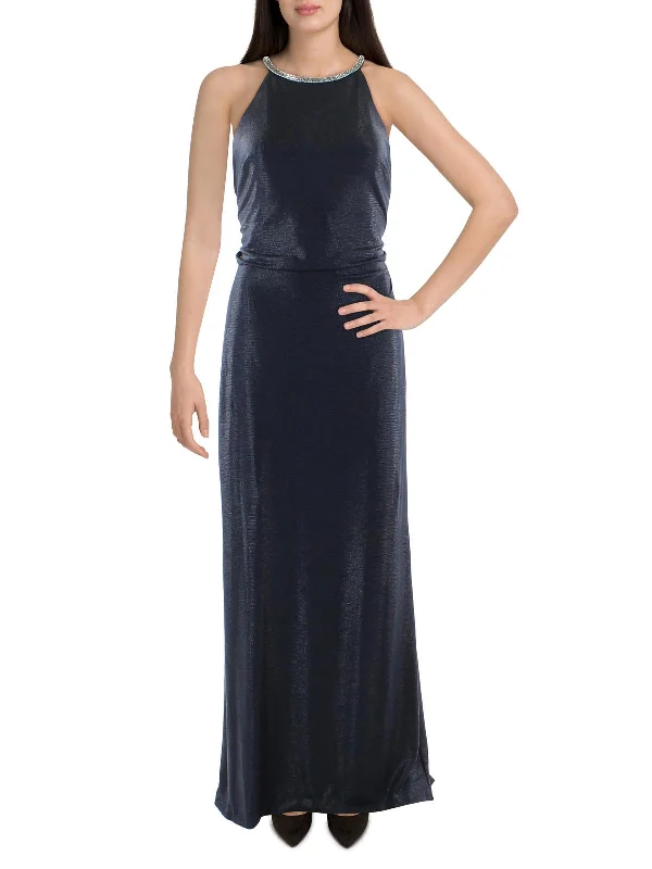  Women's High-Fashion AttireWomens Metallic Long Evening Dress Women's High-Fashion Attire