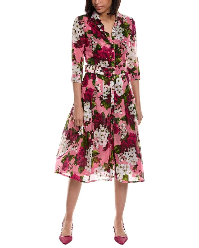  Discount StoreSamantha Sung Audrey 3 Silk Shirtdress Discount Store