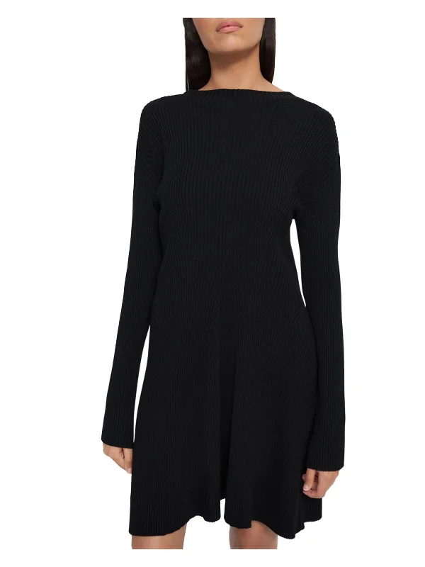  Women's Fashion-Forward ApparelWomens Merino Wool Ribbed Sweaterdress Women's Fashion-Forward Apparel