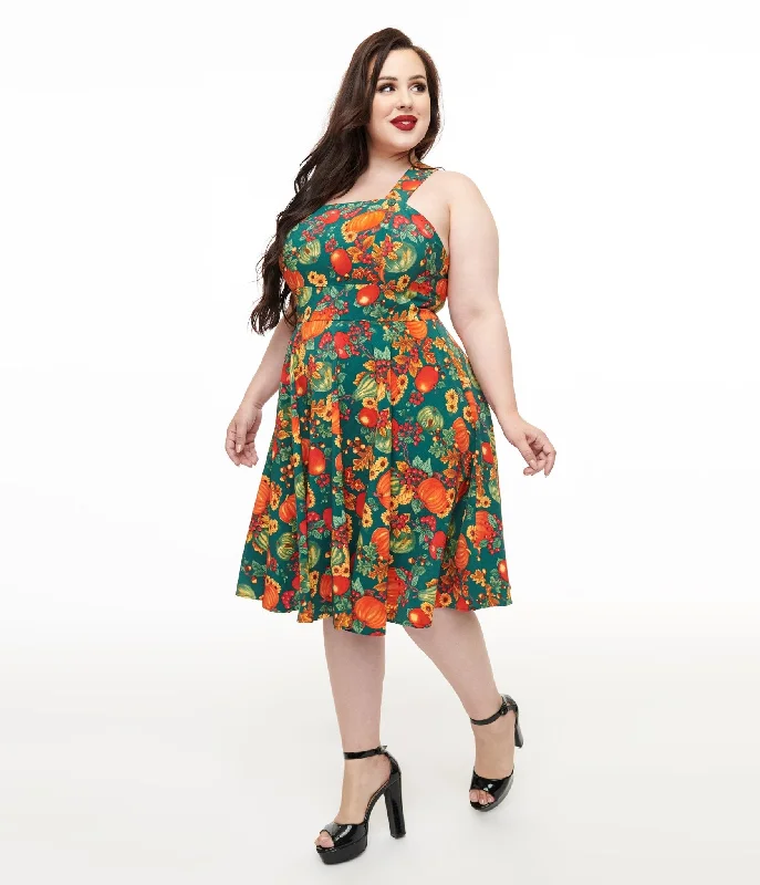  Best Online Boutiques For WomenHell Bunny Plus Size 1950s Autumn Pinafore Swing Dress Best Online Boutiques For Women