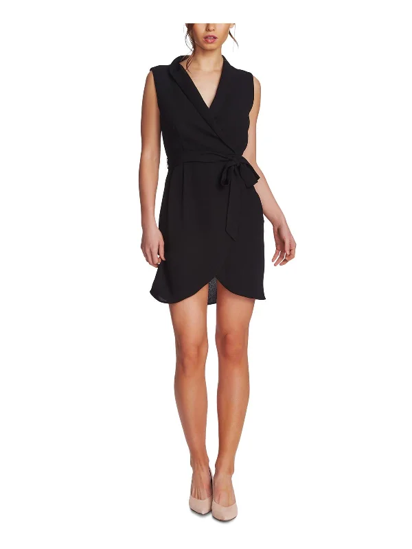  Women's Seasonal ApparelWomens Tie Waist Wrap Cocktail Dress Women's Seasonal Apparel