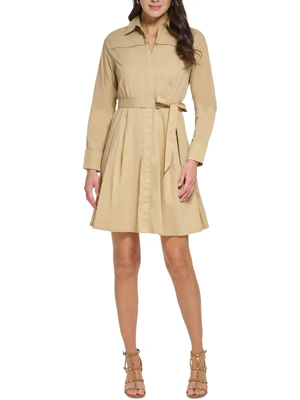  Plus-Size Women's ClothingWomens Collared Mini Shirtdress Plus-Size Women's Clothing