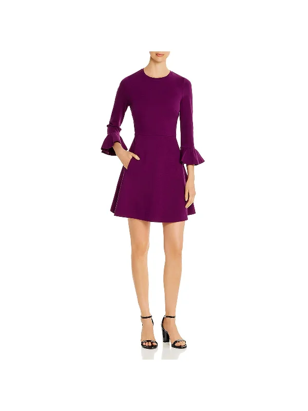  Women's Everyday GarmentsWomens Pleated Bell Sleeves Cocktail Dress Women's Everyday Garments