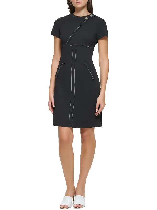  Comfortable Women's ClothingWomens Above-Knee Work Wear Sheath Dress Comfortable Women's Clothing