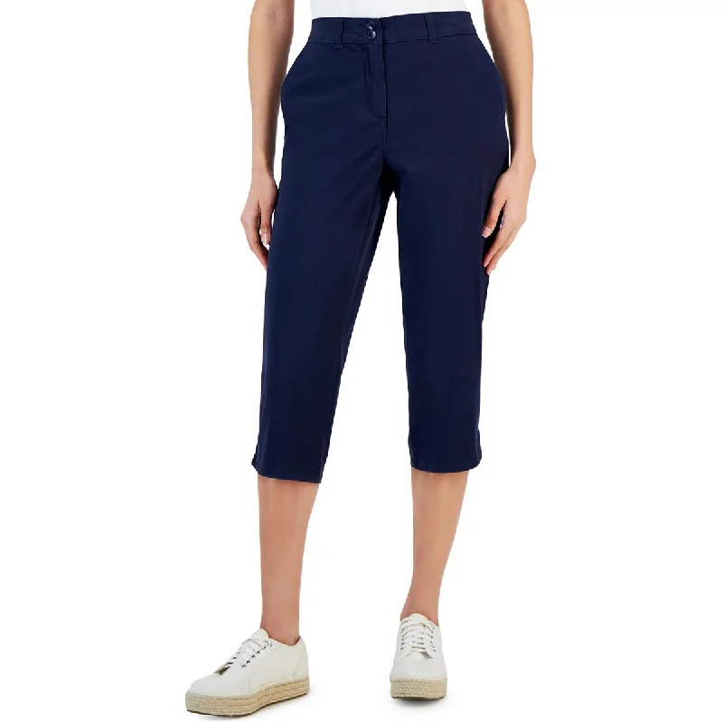  Stylish Women's OutfitWomens Woven Flat Front Capri Pants Stylish Women's Outfit