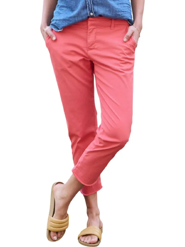  Sale For WomenItalian Chino Pants In Flushed Pink Sale For Women