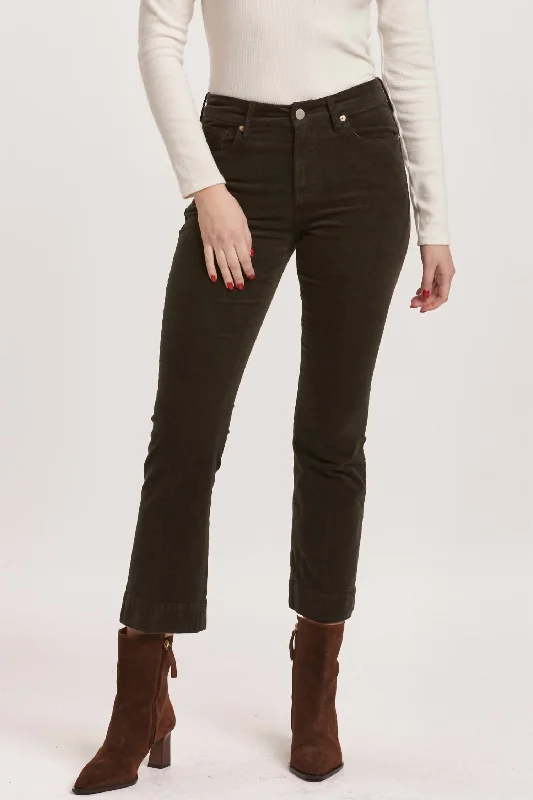  Women's Clothes And GarmentsJeanne Mid Rise Cropped Flare Pants In Forest Pine Women's Clothes And Garments