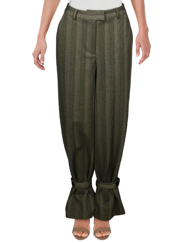  Sustainable Women's ClothingWomens Striped Belt Wide Leg Pants Sustainable Women's Clothing