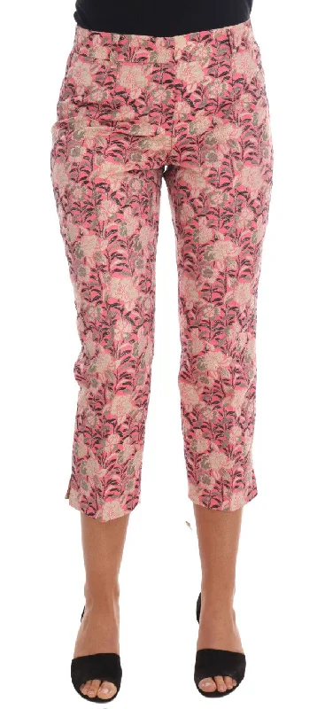  Edgy FashionDolce & Gabbana Elegant Floral Brocade Women's Pants Edgy Fashion