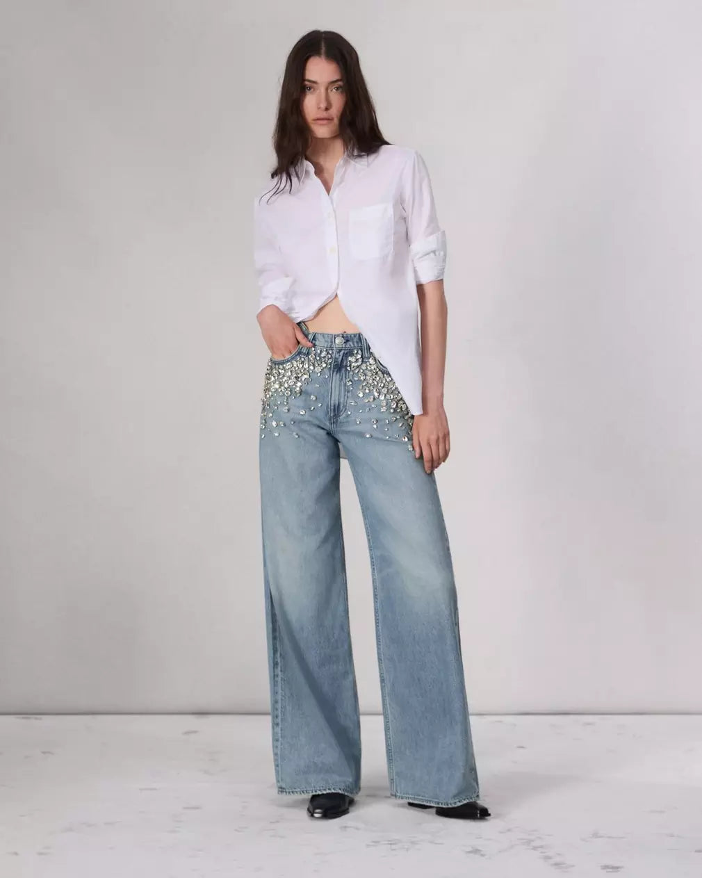  Outfits IdeasFeatherweight Sofie Wide Leg Jean - Mali with Jeans Outfits Ideas