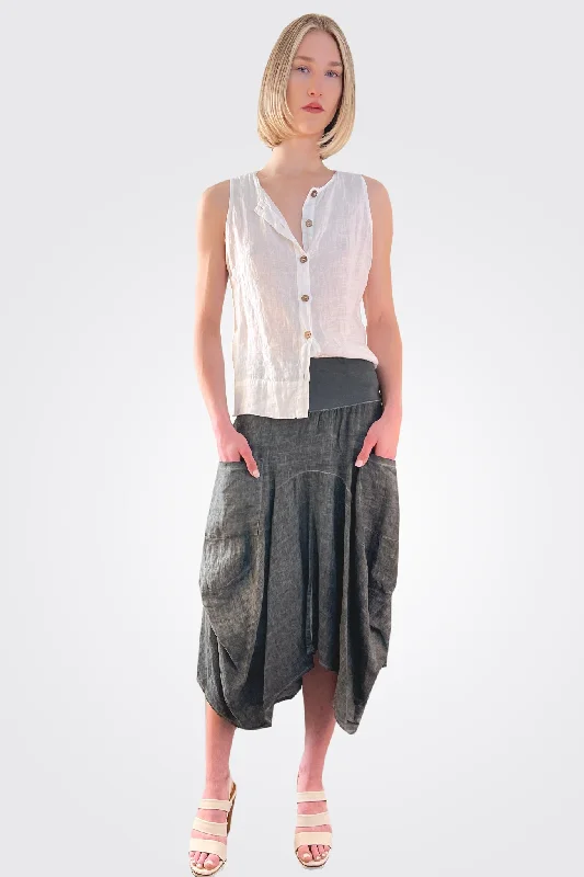  Clothing SalesDrop Pocket Skirt - Grigio Verde SW Clothing Sales