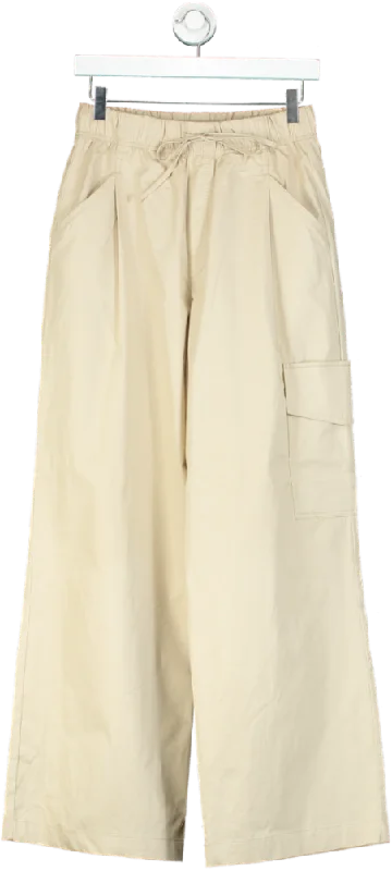  Women's Trendy OutfitZara Beige Cargo Trousers UK XS Women's Trendy Outfit