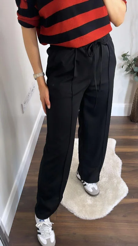  Women Wear OnlineBESS WIDE LEG PANTS BLACK Women Wear Online