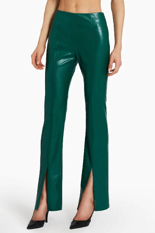  Elegant Women's Clothing OnlineTavira Faux Leather Pant In Green Elegant Women's Clothing Online