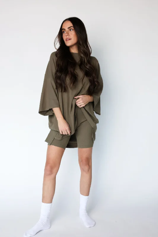  Women's Vacation ClothesAll Weekend Long Set Olive Women's Vacation Clothes