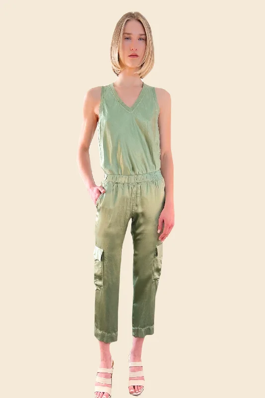  End Of Season Sale ClothingSilky Cargo Pant - Green Tea End Of Season Sale Clothing