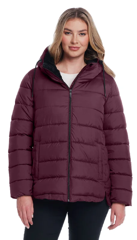  Flash Sale OnlineHOODED PUFFER WITH COZY PILE Flash Sale Online