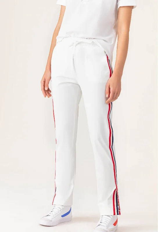  Fashion-forward Women's WearDeborah Tech Jersey Trousers - Blanc Fashion-forward Women's Wear