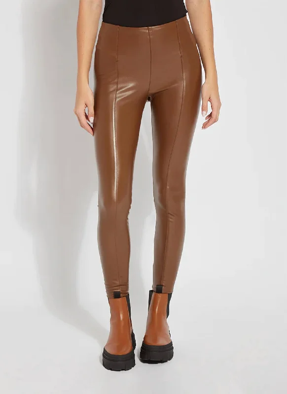  Affordable Luxury Women's ApparelHigh-Waist Vegan Leather Legging In Bronze Affordable Luxury Women's Apparel