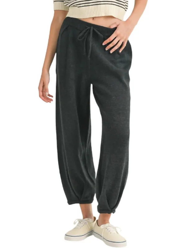  Women's Plus-Size AttireSweater Pants In Charcoal Women's Plus-Size Attire