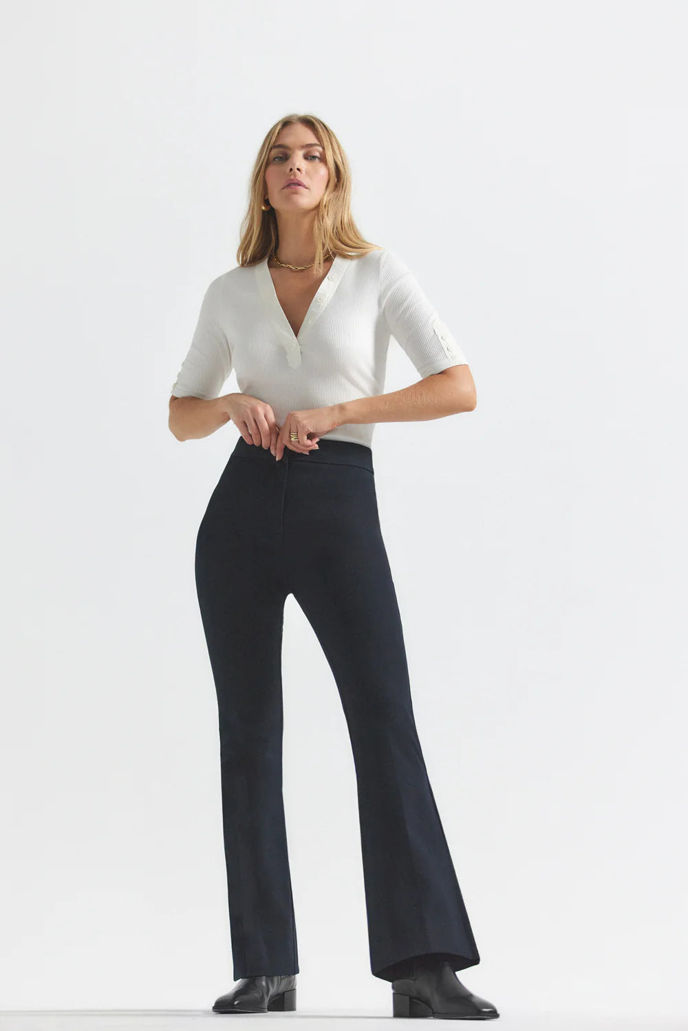  Clothes WomenCrosby Flare Trousers - Midnight Clothes Women