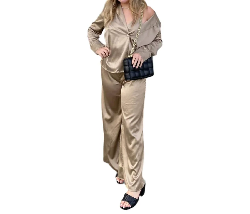  Formal Garments For WomenPositively Alluring Pants In Tan Formal Garments For Women