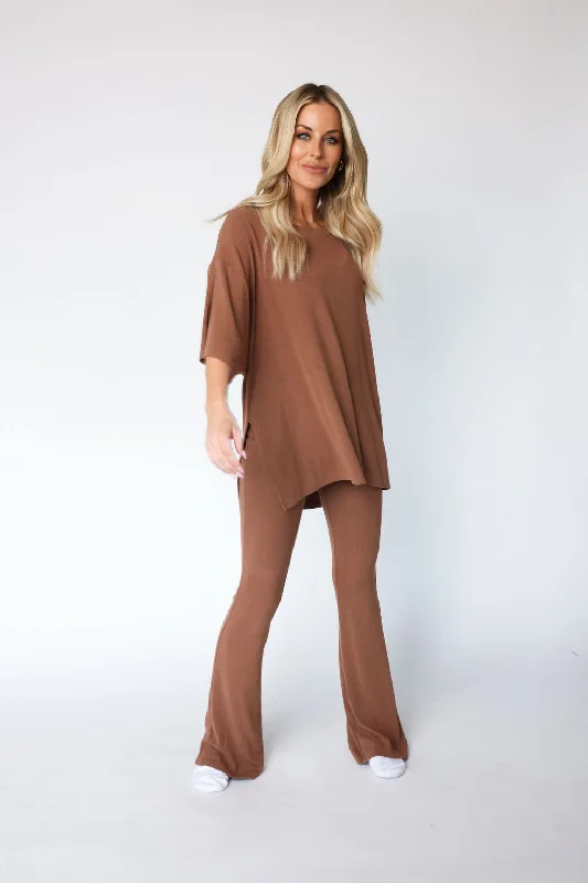  Women's Evening ClothesAll Weekend Long Pant Set Camel Women's Evening Clothes