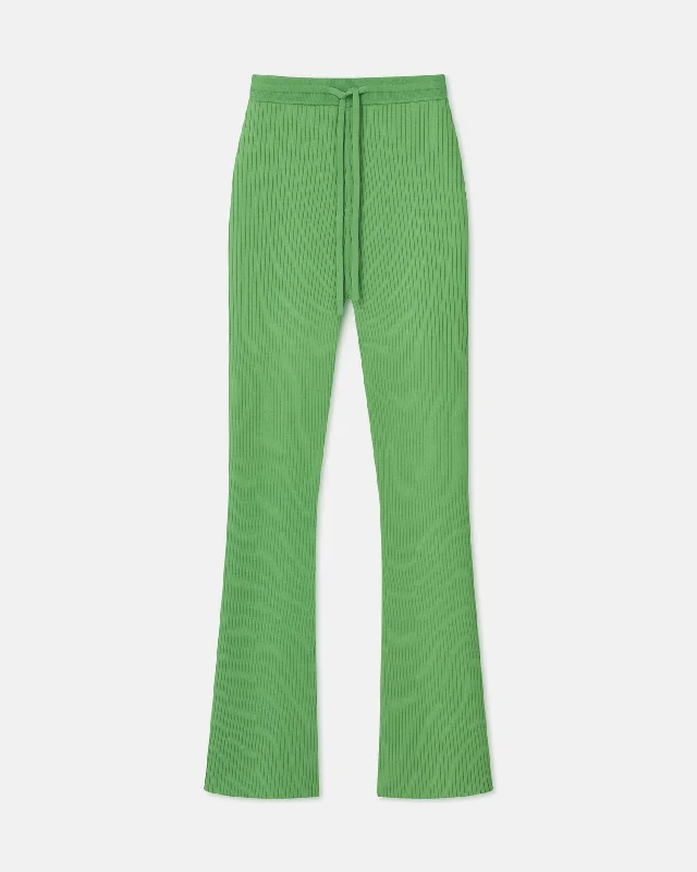  Women's Stylish Casual GarmentsCornelie - Ribbed-Knit Pants - Green Women's Stylish Casual Garments