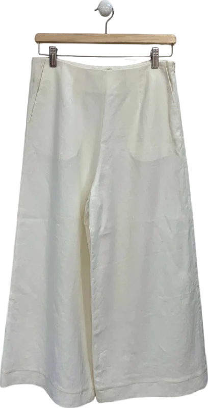  Women's Comfortable Lounge OutfitBamford White Wide Leg Pant UK M Women's Comfortable Lounge Outfit