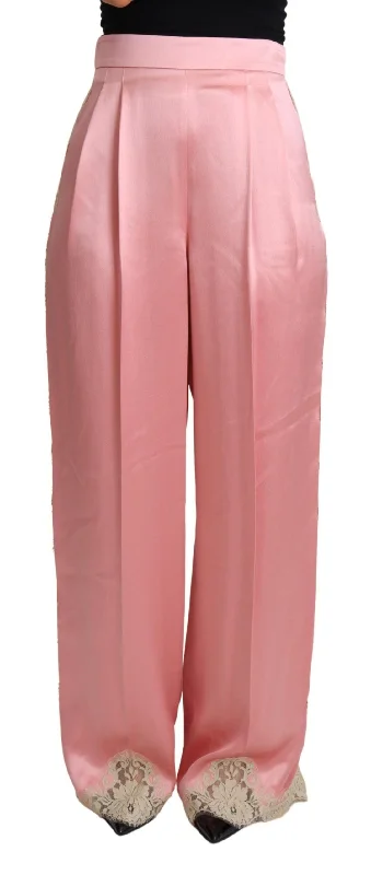  Sale On ClothingDolce & Gabbana Silk Blend Satin Wide-Leg Pants in Women's Sale On Clothing