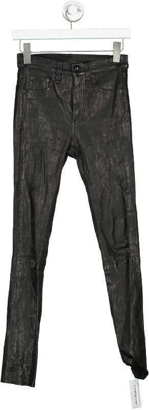  Best Boutiques OnlineRag & Bone Black Leather Skinny Trouser W24 Best Boutiques Online