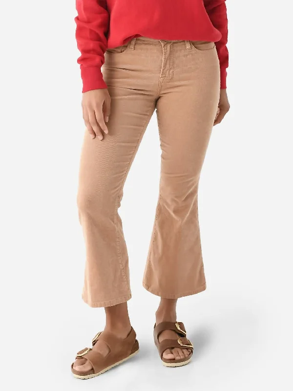  Comfortable Garments For WomenLe Crop Flare Corduroy Jean In Light Camel Comfortable Garments For Women