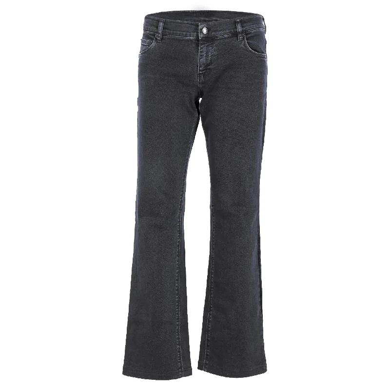  Women's Timeless AttirePrada Boot-Cut Jeans in Grey Cotton Denim Women's Timeless Attire