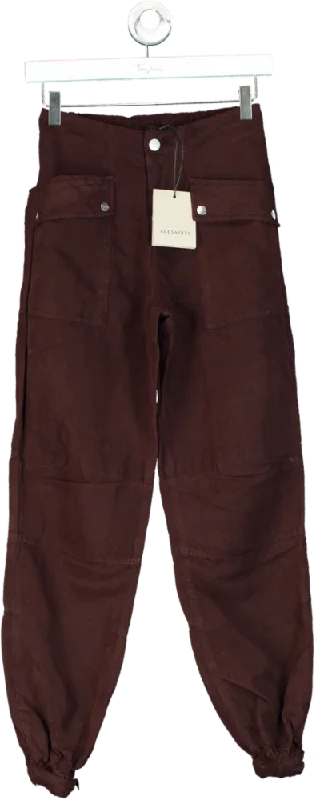  Casual Outfit For WomenAllSaints Dark Wine Red Val Trouser UK 6 Casual Outfit For Women