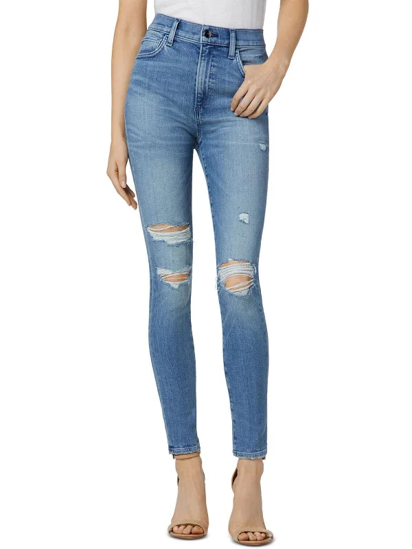  Women's Plus-Size ApparelWomens Distressed High Rise Ankle Jeans Women's Plus-Size Apparel