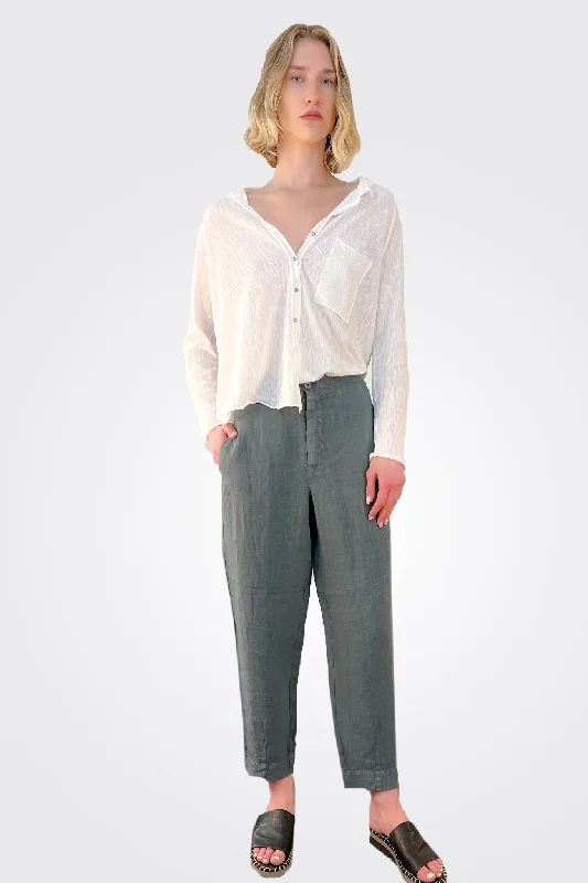  Women's Clothing StoresLinen Comfort Trousers - Blue Women's Clothing Stores