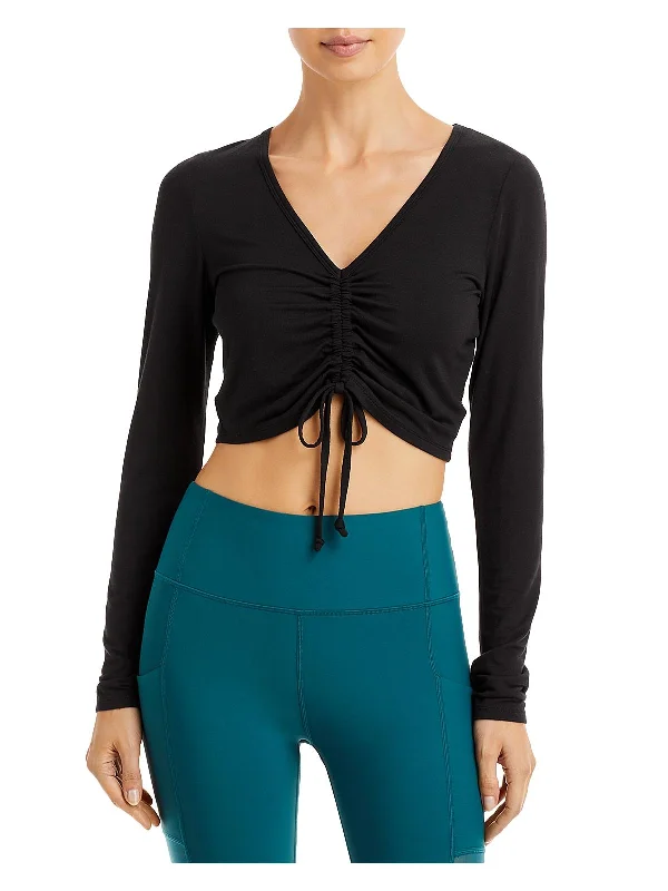  Limited Time OfferWomens Ruched Active Crop Top Limited Time Offer