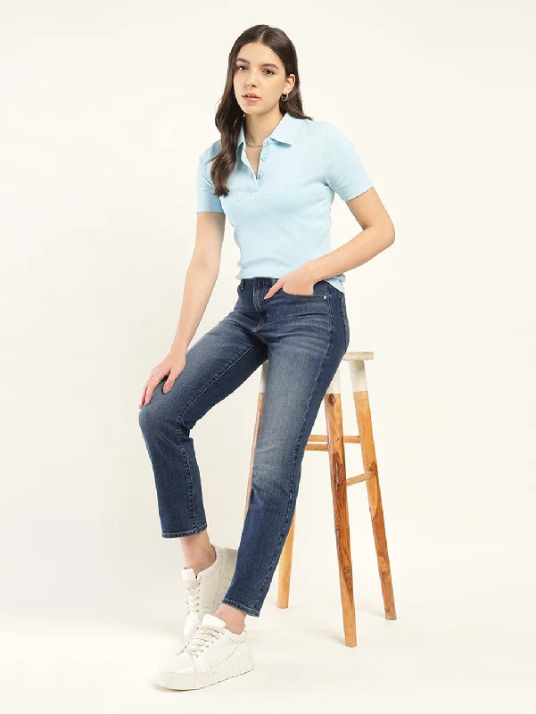  Chic Clothing For WomenWomen's High Rise 724 Slim Straight Fit Blue Jeans Chic Clothing For Women