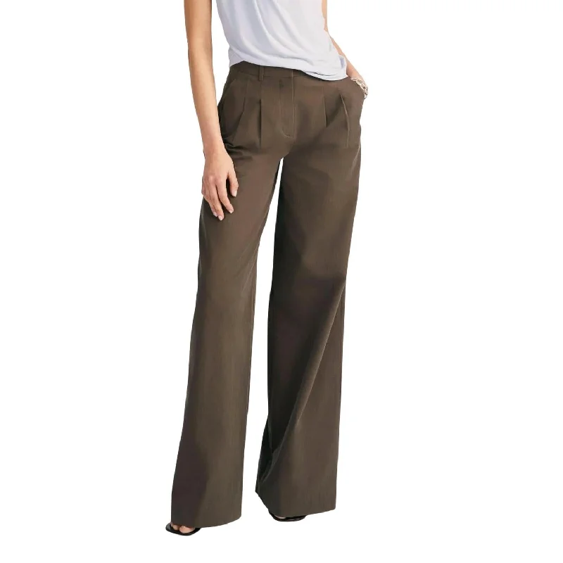  Flash Sale Or Flash SalesJuliana Wide Leg Pleat Front Trouser In Shitake Flash Sale Or Flash Sales