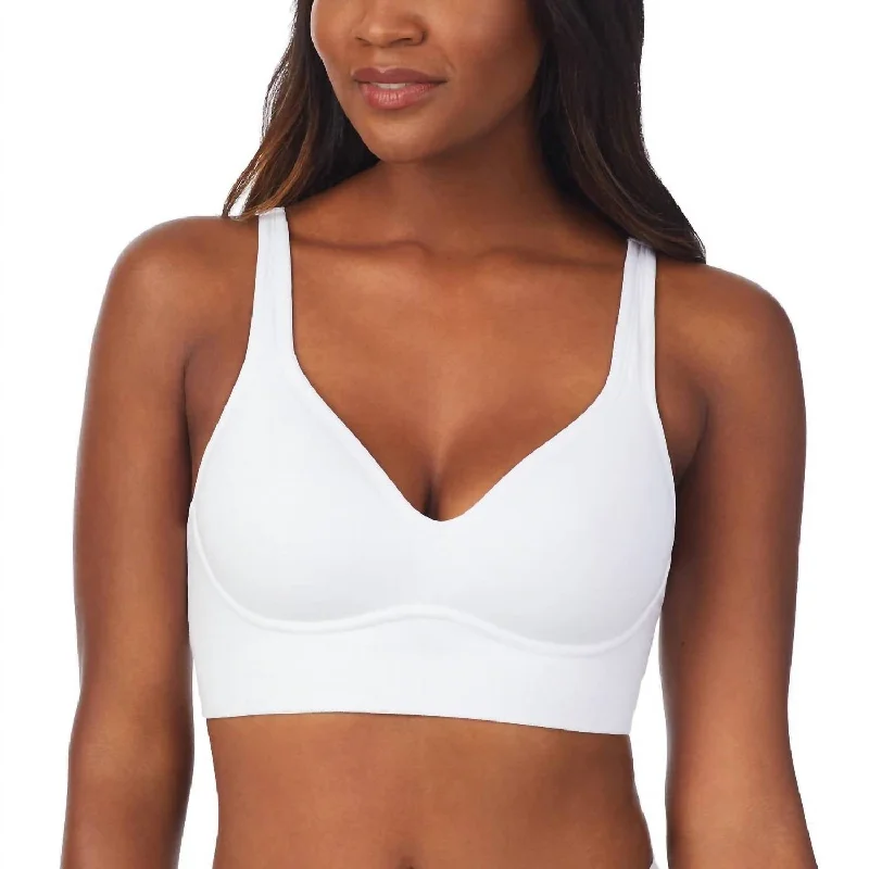  Women's Comfortable ApparelCabana Cotton Seamless Built Up Wirefree Bra In White Women's Comfortable Apparel